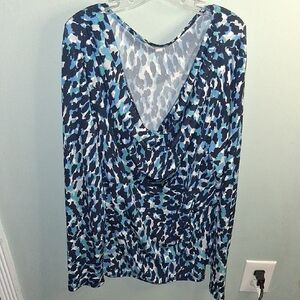 Chaus Multicolor Abstract Women's Blouse